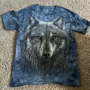 Wolf Graphic Kids T-Shirt - Blue